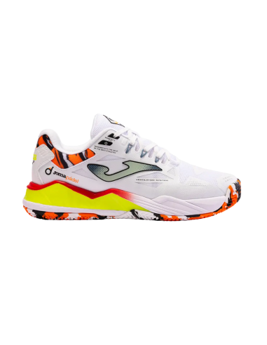 Joma - Chaussures de padel Spin 2402 Blanc/Jaune Dans la société mordern