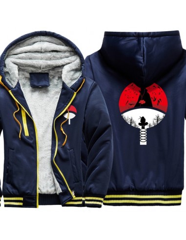 Veste Polaire Itachi Uchiha Adulte Homme Femme Hiver Capuche Manga Manteau Blouson d'Europe débarque