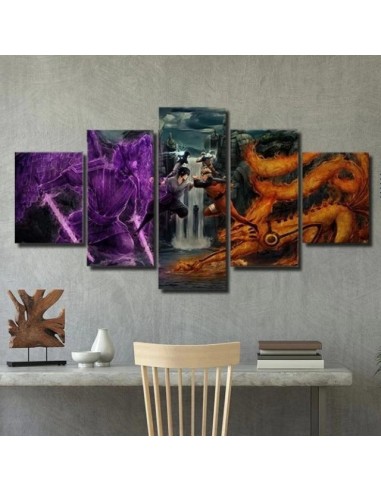 Tableau Naruto vs Sasuke Deco Toile Cadre Mural Manga Naruto commande en ligne