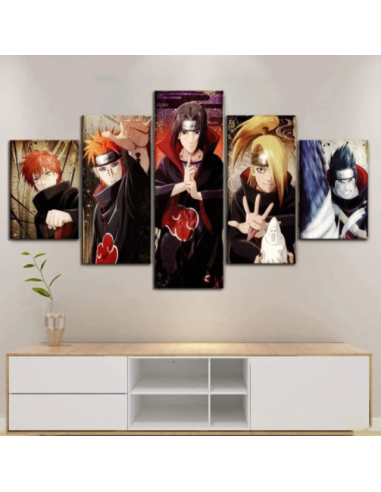 Tableau Akatsuki Organization Deco Toile Cadre Mural Manga Naruto Véritable concentré