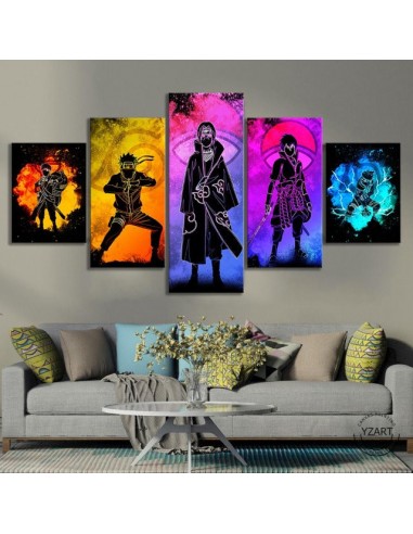 Tableau Naruto Personnages Deco Toile Cadre Mural Manga Naruto commande en ligne