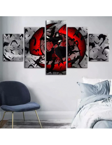 Tableau Itachi Uchiha Deco Toile Cadre Mural Manga Naruto Les magasins à Paris et en Île-de-France