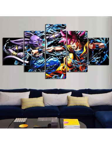 Tableau Goku vs Beerus Dragon Ball Super Cadre Toile vente chaude votre 