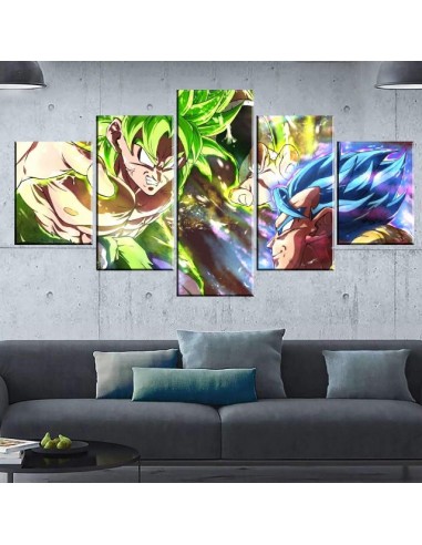 Tableau Gogeta vs Broly Dragon Ball Cadre Toile en stock