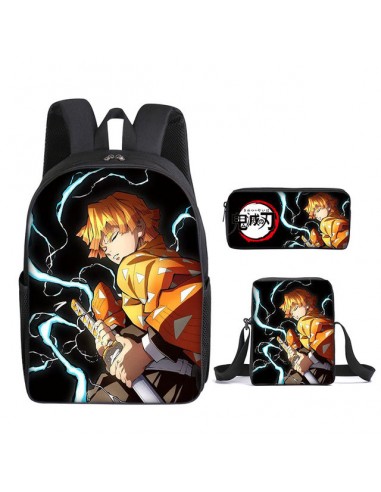 Cartable Zenitsu Demon Slayer Ensemble 3 Pièces sélection de produits