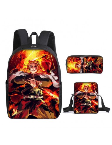 Cartable Kyojuro Rengoku Flamme Demon Slayer Ensemble 3 Pièces les ctes