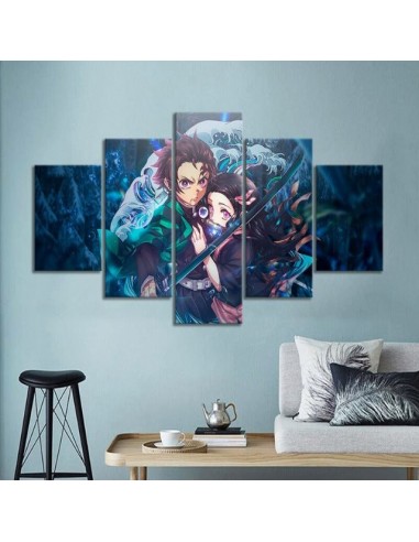 Tableau Tanjiro & Nezuko Demon Slayer Cadre Toile chez Cornerstreet bien 