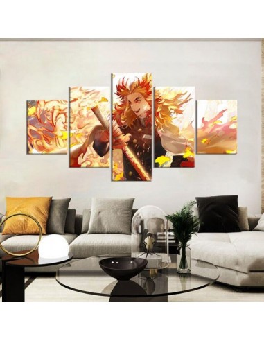 Tableau Kyojuro pilier de la Flamme Demon Slayer Cadre Toile destockage