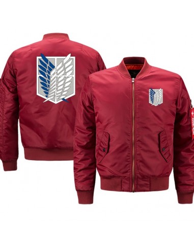 Veste Bomber Attaque Des Titans Bordeaux chez Cornerstreet bien 