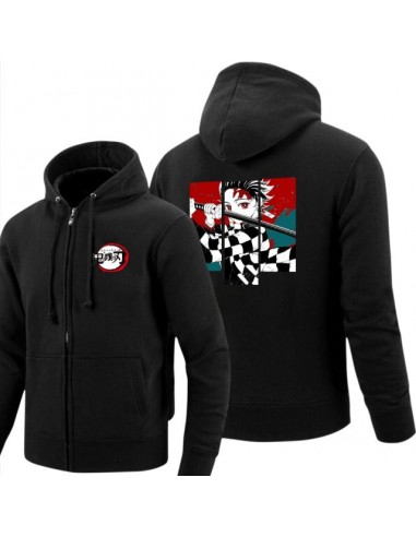 Hoodie Zippé Demon Slayer Tanjiro Comparez et commandez 