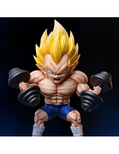 Figurine Dragon Ball Z Vegeta Musculation le concept de la Pate a emporter 